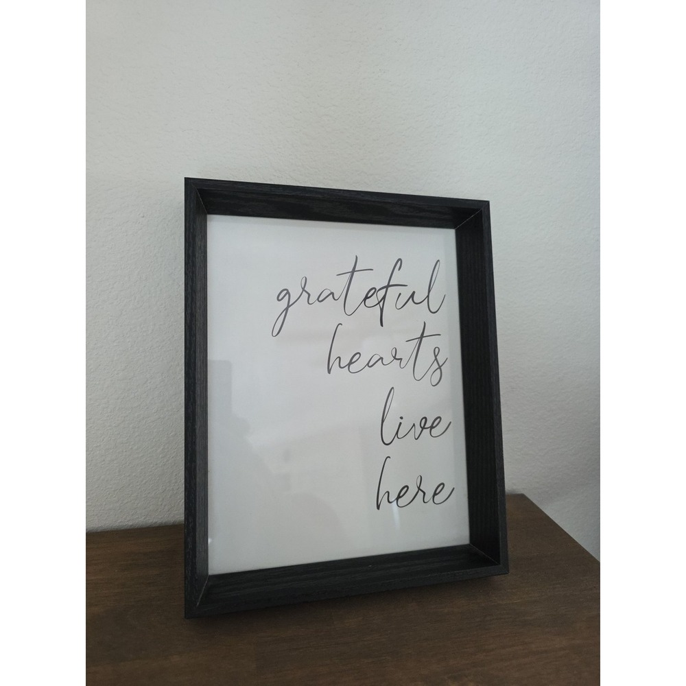 Boston Warehouse Trading Corp‎ 8x10 Black Wood Plaque Frame "Grateful Hearts"